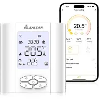 Salcar Smart Home Heizkörperthermostat WiFi Thermostat APP-Steuerung Sprachsteuerung Kompatibel mit Alexa Google Assistant