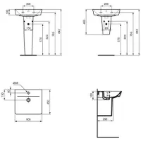Ideal standard E030101 Waschtisch Connect Air Cube, 1 Hl.,