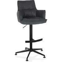 Hjh LIVING Barhocker SOLAO LIFE HIGH Microfaser Hocker bis 120 kg belastbar Sitzhöhe 60 - 85 cm