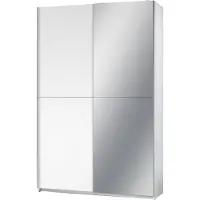 Pol-Power Schlafkontor Fast Kleiderschrank + Spiegel Holzwerkstoff Dekorfolie 2 Türen 125x195x38 cm