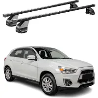 Omac Menabo Dachträger Grundtäger für Mitsubishi ASX 2010-2019 75kg Stahl Schwarz 2x