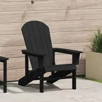 vidaXL CLORIS Adirondack-Stuhl Schwarz 74 x 82 x 92 cm HDPE - Gartenstühle 1995