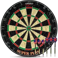 Carromco Steel Dartscheibe Sisal Superplay Profi Dartscheibe Tuniergröße Bristle Steeldartboard Dartpfeile 3x Softdarts 3x Steeldarts