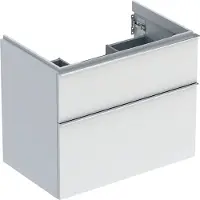 Geberit 502.304.01.2, Weiß, Chrom, 2 Schublade(n), 740 mm, 476 mm, 615 mm