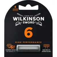 Wilkinson Sword Rasierklingen zu 6 High-Performance Rasierer 4 Stück, Männer, , 6 High-Performance, Silber, 4 Stück(e)