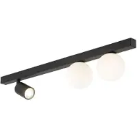 Licht-Erlebnisse Deckenspot Metall Glas GU10 verstellbar Schwarz Weiß länglich Modern