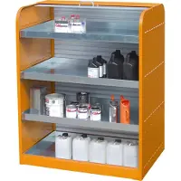 Bauer Gefahrstoff-Rollladenschrank, Typ RSG-4, grün RAL6011