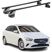 Menabo Stahl Gepäckträger Dachträger für Mercedes B Klasse W247 2018-25 Schwarz
