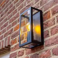 HOFTRONIC™ LED Wandleuchte Stella Dimmbar E27 Fassung IP44 Schwarz