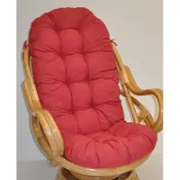 Rattani Polster für Schaukelstuhl , Ersatzpolster Schaukelstuhl / Drehsessel L 135 cm , Colore rosso (rot)