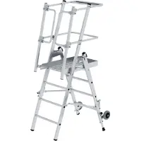 MUNK Günzburger Steigtechnik Plattformleiter FlexxStep 4 Sprossen - 052524