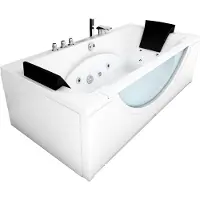 AcquaVapore Whirlpool Pool Badewanne Eckwanne Wanne W81H-C 180x90cm passive Schlauch-Reinigung