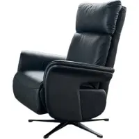 KAWOLA Sessel NAMA Relaxsessel drehbar Leder schwarz