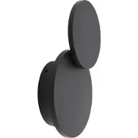 LUCANDE LED-Wandleuchte Elrik, schwarz, 20 cm hoch, Metall