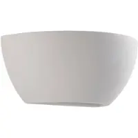 LINDBY Wandfluter Jimmy, weiß, Gips, halbrund, 24cm, E14