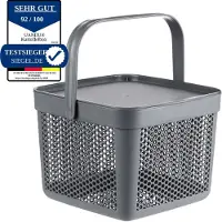 Uandu Kunststoff Korb Rattan 8L, Aufbewahrungsbox Küche - Organizer, Küche Aufbewahrung & Organisation Vorratskorb, Küchen gadgets , Küchen Aufbewahrung & Organizer für Kartofflen, Zwiebeln, Knoblauch