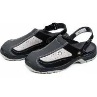 All Ride Arbeitsschuhe, Sicherheitssandale Clogs von , Sandalen mit Klettverschluss, schwarz/grau, Größe 46