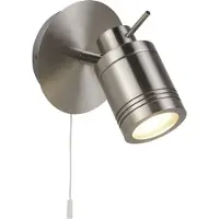 Licht-Erlebnisse Deckenspot Metall verstellbar Ø 10 cm rund IP44 in Silber matt GU10 Retro Design Spot Lampe Wand