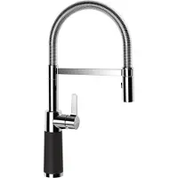 Schock Armatur SC-550 in NERO mit Spiralfederauslauf / CRISTALITE PLUS
