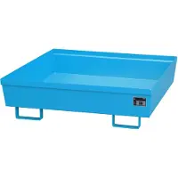 Bauer Auffangwanne AO-4/A, Stahl, 280 l, B 1200 x T 1200 x H 335 mm, blau