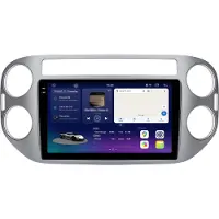 AWESAFE 2k Display Android Radio 128GB für VW Tiguan 5N 2007-2016 Carplay Android Auto Navi 4G LTE Bluetooth DAB+ Rückfahrkamera Lenkradsteuerung