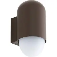 LINDBY Pilva Außenwandleuchte, IP44, E27, Metall, braun - , Pilva, dimmbar, Braun / Rost, für Balkon, Aluminium, Modern