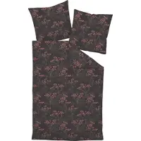 Janine Interlock Feinjersey Bettwäsche Carmen S 55113-07 braun pink 135x200 cm + 80x80 cm - braun;pink