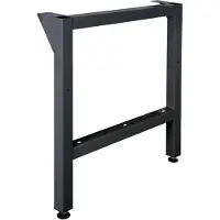 Proregal Stabiler Vierkantrohr-Fuß für Werkbank Rhino | HxT 80x70cm | Komplett verschweißt & pulverbeschichtet | 1 Stück | Anthrazitgrau