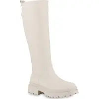 Van Hill Damen Leicht Gefütterte Plateaustiefel Stiefel Profil-Sohle Schuhe 839544, Farbe: Beige, Größe: 36