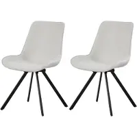 Xonox .home Drehstuhl 2er Set Emilia Webstoff creme (B/H/T): 52 x 85 x 61 cm