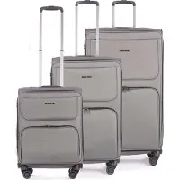 Stratic Gepäckstücke Stratic Bendigo Light + - Koffer-Set 3-teilig (S, M, L) - Silber