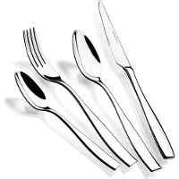 BRA Parma | 75-teiliges Besteckset, Edelstahl 18/10, glänzend poliert, spülmaschinenfest, 3,5 mm Stärke, mit Steakmesser
