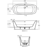 Ideal standard Passion freistehende Wanne 1700 x 750 mm Weiß Matt