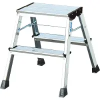 Krause 130037, Aluminium, Aluminium, Schwarz, 2 Schritte, TUV, EN14183, 450 mm, 2,15 kg