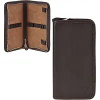 Sonnenleder Schüleretui Stifteetui Federtasche Leder NOVALIS Stiftetui mocca braun 801-393-77