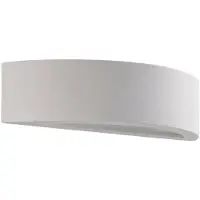 LINDBY Wandfluter Aurel, Gips, 30 cm, up/down, bemalbar, E14