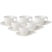 Villeroy & Boch Flow Espressotasse mit Untertasse 100 ml 6er Set