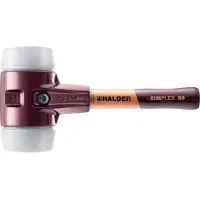 HALDER SIMPLEX Schonhammer Ø 80 mm Superplastik kurzer Stiel mit Tempergussgehäuse
