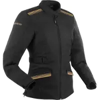 Bering Shine wasserdichte Damen Motorrad Textiljacke, schwarz/gold, 42