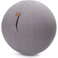 Magma Sitzball Gymnastikball Sitting Ball zum aufpumpen Felt grau Ø 65 cm
