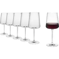 Rona Bordeaux Rotweingläser Serie Mode 680 ml, Rotweinglas mit moderner und markanter Form, spülmaschinenfest,