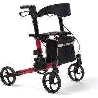 Vermeiren FabaCare Rollator Quava, Leichtgewichtrollator, faltbar, Rot