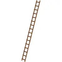 MUNK Günzburger Steigtechnik MUNK Dachdecker Auflegeleiter aus Holz 16 Sprossen