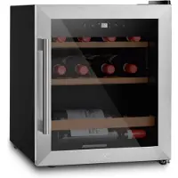LES PETITS CHAMPS Weinkühlschrank CAVC15 / 15 Flaschen / 4°C - 18°C / Digitales Bedienfeld /4 Böden
