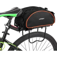 Lixada 13L Multifunktionale Fahrrad-Ruecksitz-Tasche Outdoor-Fahrradtraeger-Sitztasche Gepaecktraegertasche Handtasche Umhaengetasche
