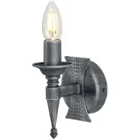 Elstead Lighting Elstead Saxon Wandleuchte E14 Schwarz-Silber, UK