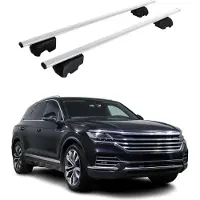 Omac Dachträger Grundtäger für VW Touareg mk3 2018-2023 Pre-FL 75kg Metall Silber 2x