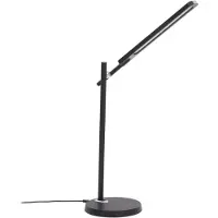 LINDBY LED-Schreibtischleuchte Valtorin, schwarz, Kunststoff