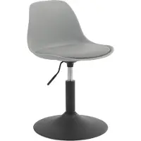 Woltu 1 x Barhocker höhenverstellbar, PP+PU, Grau