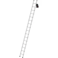 Proregal Sprossen-Anlegeleiter Germany | 16 Sprossen | Arbeitshöhe 5,40m | 350mm breit ohne Traverse | Traglast 150kg | Alu